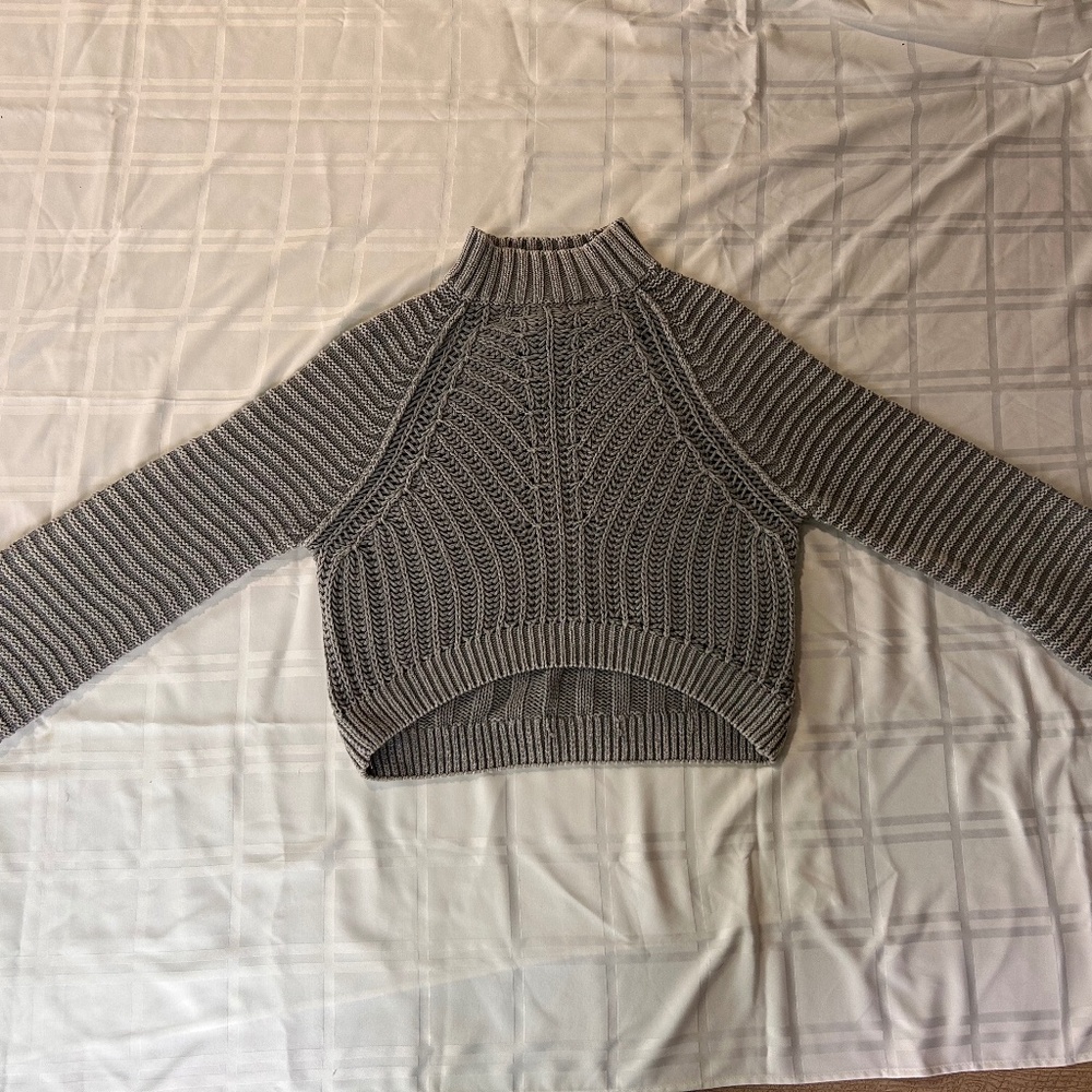 Free People Sweetheart Mock Neck Sweater - Gray - Small